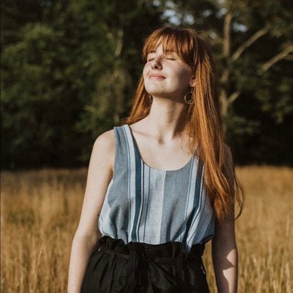 Conrado - Robin Tank Top - Blue Pique Stripe - M/L  (NWT) - Picture 6 of 11